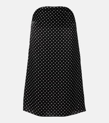 Cutout polka-dot silk midi skirt | Jean Paul Gaultier
