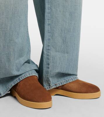 Shearling-lined suede boots | Miu Miu