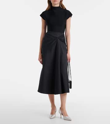 Taylerbinu leather-trimmed woven pumps | Manolo Blahnik