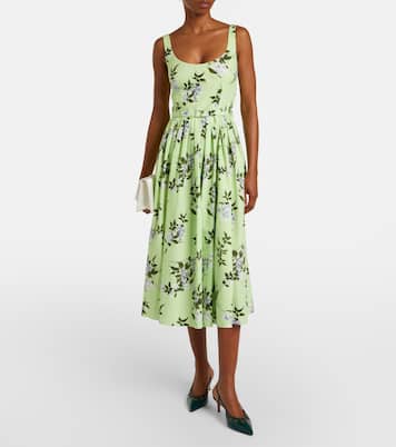Eglantine floral belted cotton midi dress | Emilia Wickstead