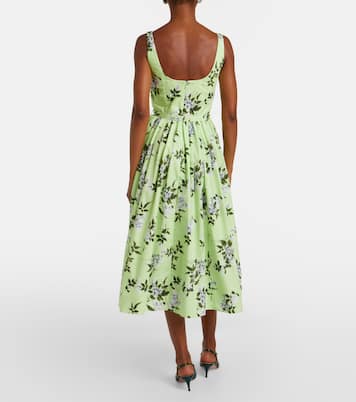 Eglantine floral belted cotton midi dress | Emilia Wickstead