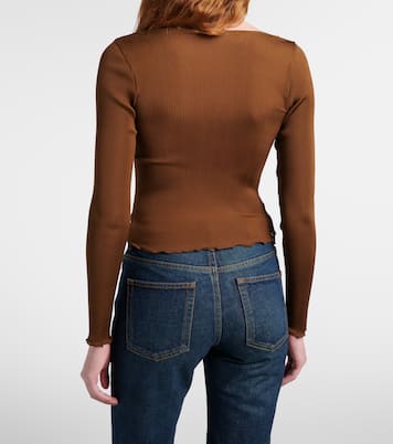 Top aus Seiden-Jersey mit Spitze | Saint Laurent