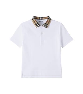 Burberry Check cotton piqué polo shirt | Burberry Kids