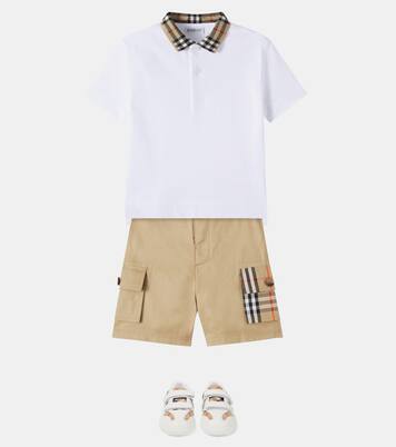 Burberry Check cotton piqué polo shirt | Burberry Kids