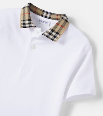 Burberry Check cotton piqué polo shirt | Burberry Kids