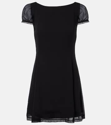 Priscilla lace-trimmed silk minidress | Posse