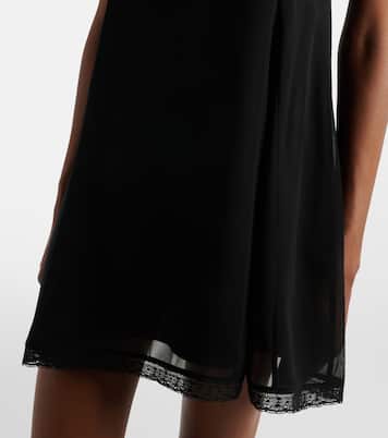 Priscilla lace-trimmed silk minidress | Posse