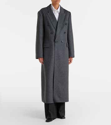 Abrigo cruzado en mezcla de lana | Victoria Beckham
