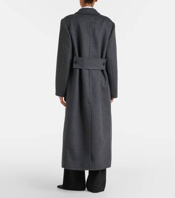 Abrigo cruzado en mezcla de lana | Victoria Beckham