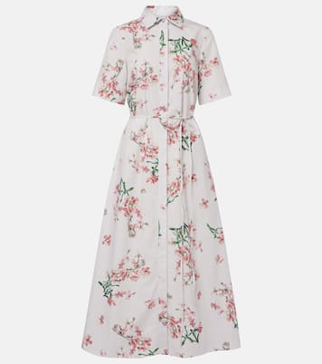 Vestido camisero de algodón floral | Erdem