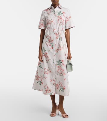 Vestido camisero de algodón floral | Erdem