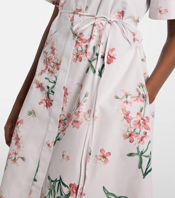 Vestido camisero de algodón floral | Erdem
