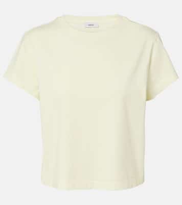 Adine cropped cotton jersey T-shirt | Agolde
