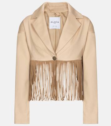 Fringed cotton blazer | Alaïa