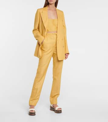 Cropped-Top Joan aus Kaschmir und Leinen | Gabriela Hearst