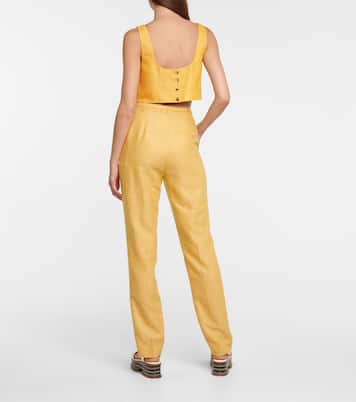 Cropped-Top Joan aus Kaschmir und Leinen | Gabriela Hearst