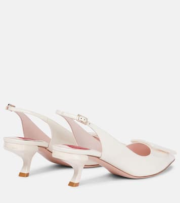 Slingback-Pumps Virgule aus Lackleder | Roger Vivier