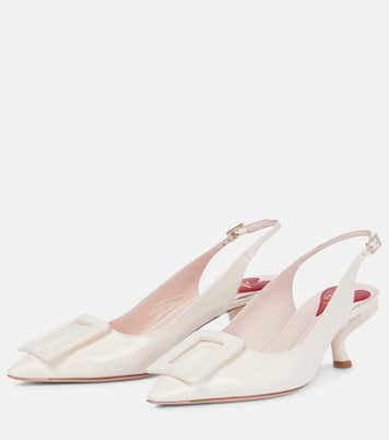 Slingback-Pumps Virgule aus Lackleder | Roger Vivier
