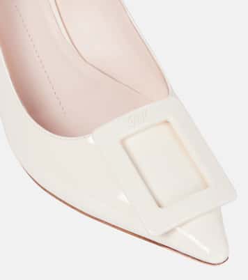 Slingback-Pumps Virgule aus Lackleder | Roger Vivier