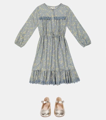 Floral printed long-sleeved dress | Chloé Kids
