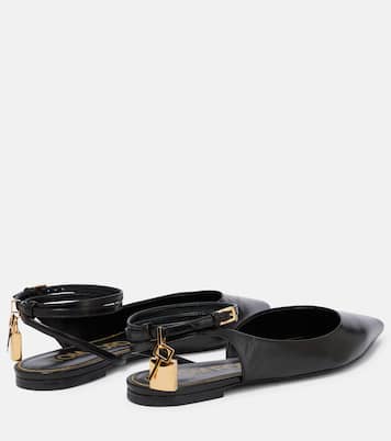 Padlock leather slingback flats | Tom Ford