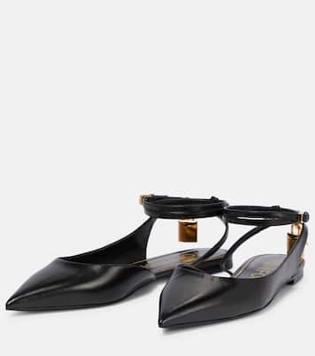 Padlock leather slingback flats | Tom Ford