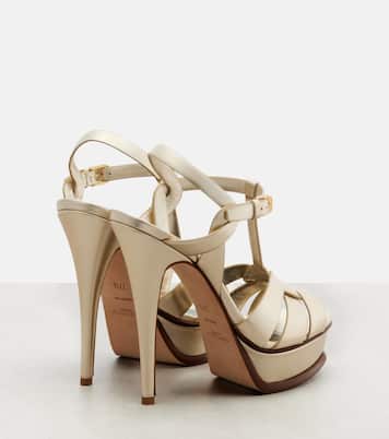 Tribute 135 leather platform sandals | Saint Laurent