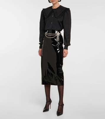 Vinyl midi skirt | Alessandra Rich