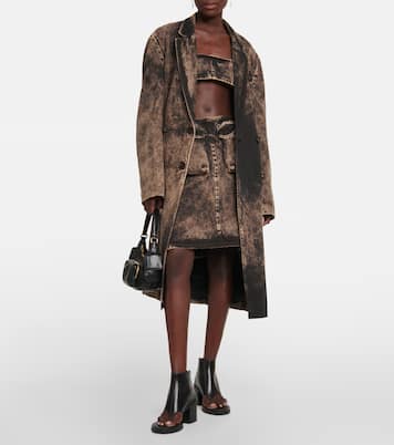 Thong leather ankle sandals | Miu Miu