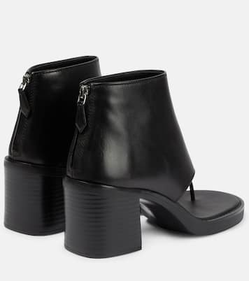 Thong leather ankle sandals | Miu Miu