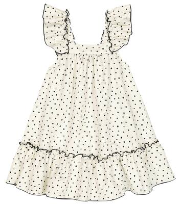 Formentera polka-dot ruffle-trimmed dress | Suncracy