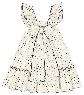 Formentera polka-dot ruffle-trimmed dress | Suncracy