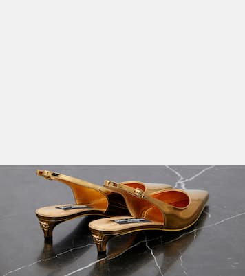 Slingback-Pumps aus Metallic-Leder | Dolce&Gabbana