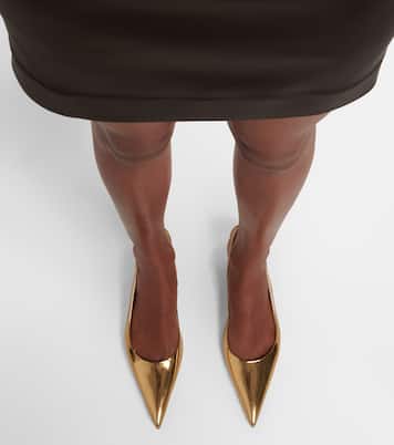 Slingback-Pumps aus Metallic-Leder | Dolce&Gabbana