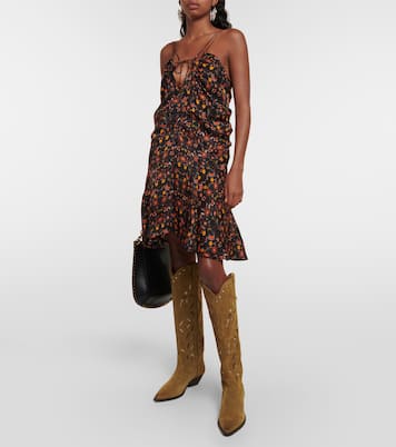 Denvee suede knee-high cowboy boots | Isabel Marant