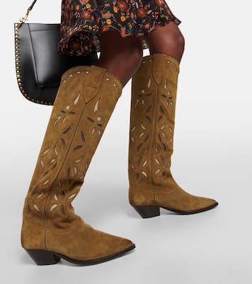 Denvee suede knee-high cowboy boots | Isabel Marant