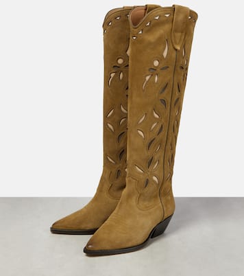 Denvee suede knee-high cowboy boots | Isabel Marant