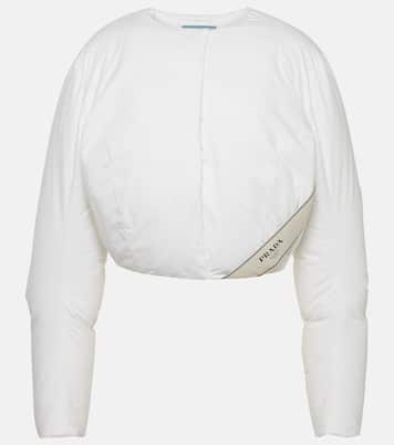 Cropped cotton down jacket | Prada