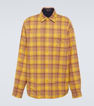 Chemise oversize en coton à carreaux | Balenciaga