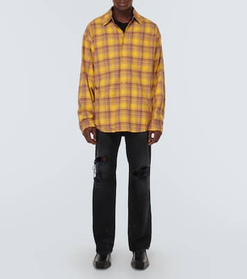 Chemise oversize en coton à carreaux | Balenciaga