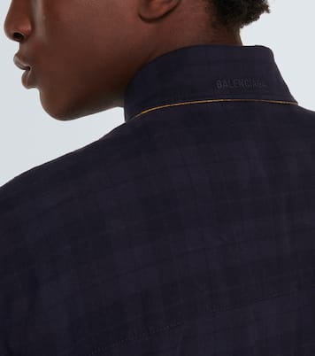 Chemise oversize en coton à carreaux | Balenciaga