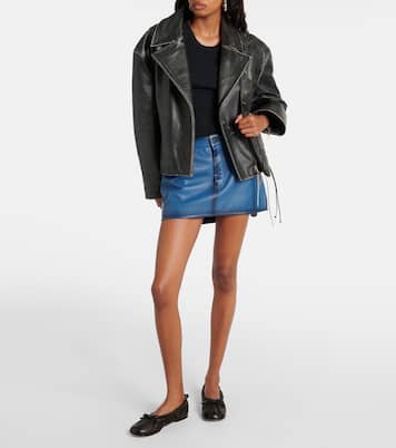 Bow-detail leather ballet flats | Acne Studios