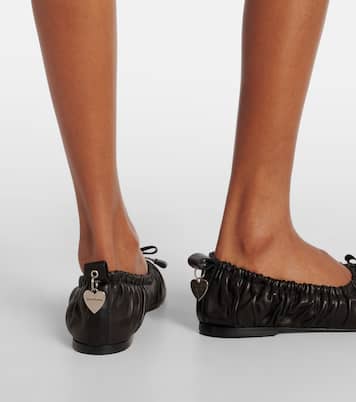 Bow-detail leather ballet flats | Acne Studios