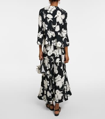 Bedruckte Bluse aus Crêpe | Ganni