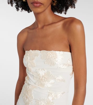Bridal Alberty floral-appliqué mesh gown | Rotate