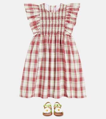 Robe à carreaux Blanca en coton mélangé | La Coqueta