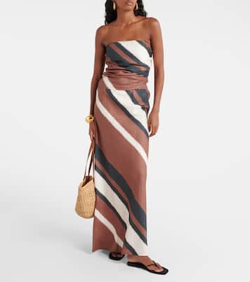 Top tubo Setubal de lino a rayas | Faithfull