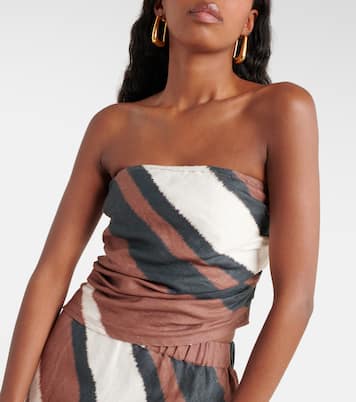 Top tubo Setubal de lino a rayas | Faithfull