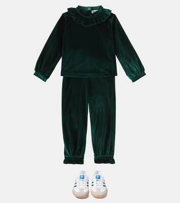 Maggie ruffled velvet blouse | Molo