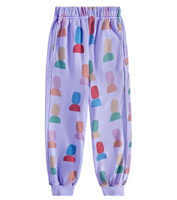 Printed cotton jersey sweatpants | Jellymallow